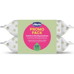 Chicco Pack Toallitas Biodegradables Bebé 2x60 uds