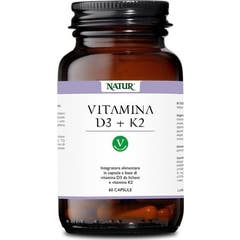 Natur Vitamina D3 + K2 60 caps