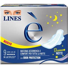 Lines E Absorbentes Lactifless Noche con Alas 9uds