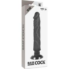 Basecock Realistic Vibrator 2-1 Black Black 20cm 1pc