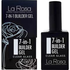 La Rosa Builder Gel 7 In 1 Clear Glass 15 ml