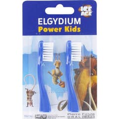 Elgydium Power Kids Ice Age Recambios Cepillo de Dientes Eléctrico 2 uds