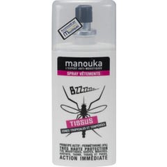 Manouka Zanzara repellente antizanzare Spray Clothes Tessuti Tutte le zone 75 ml