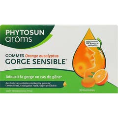 Phytosun Aroms Gummies Garganta Sensible Naranja Eucalipto 30uds
