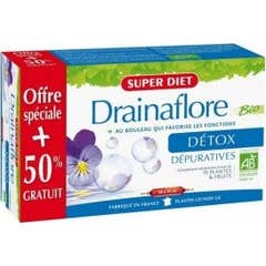 Super Diet Drainaflore Bio 20 ampoules + 10 ampoules offertes