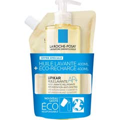 La Roche-Posay Lipikar Aceite Lavante AP+ 400ml + Eco-Recarga 400ml