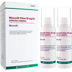 Minoxidil Viñas 5% Solución 2x120 ml