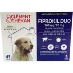 Fiprokil Duo Gd/Chien 4 Pipetas 2 68Ml