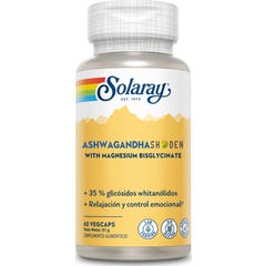 Solaray Ashwagandha Shoden & Magnesium Bisglycinate 60 vcaps