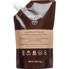 Apivita Refill Champú Dermatológico para Caspa Seca 500 ml