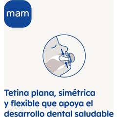 Mam Baby Soother in silicone originale + 6 M rosa doppio pacchetto