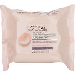 L'Oréal Flores Delicadas Toallitas Desmaquilladoras Piel Sensible 25uds