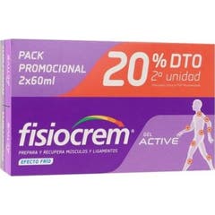 Fisiocrem Gel Active Efecto Frío 2x60 ml