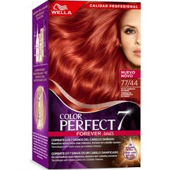 Wella Color Perfect 7 Kit 100% Cobertura de Canas 77/44 Rojo Cobrizo Intenso
