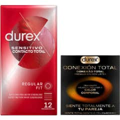 Durex Confezione Sensitivo Contatto Totale 12 + Connessione Totale 3 pz