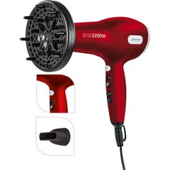 Mpm Msw-11 Professionele Haardroger + Diffuser 2200W Rood