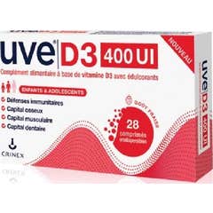 Uve D3 400 UI Fraise 28comp