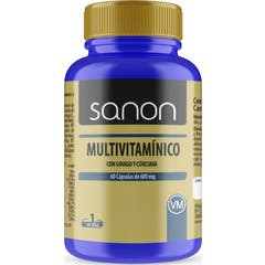 Sanon Multivitamínico con Ginkgo y Cúrcuma 60caps