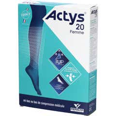 Actys 20 Femme Media Autofix Negro Talla 1N 1 Par