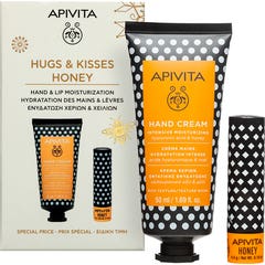 Apivita Pack Hugs & Kisses Honey Crema de manos 50ml + Labial 4,4g Apivita Pack Hugs & Kisses Honey Crema de manos 50ml + Labial 4,4g