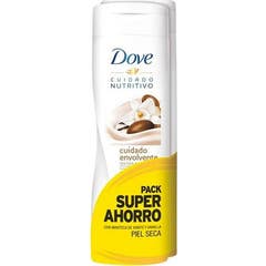 Dove Loción Corporal Nutritiva Cuidado Envolvente 2x400ml