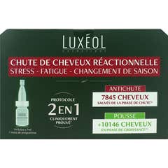 Luxeol Protocole 2 in 1 Caida Cabello Reaction 14 Ampollas
