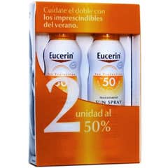 Eucerin Sun Spray Transparente Dry Sensitive Protect SPF50 2x200ml