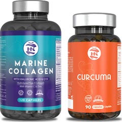 HN Pack Colageno Marino 120 caps + Curcuma 90 caps