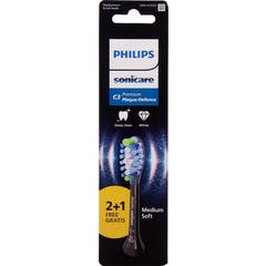 Sonicare C3 Premium Plaque Defence Black Brush Heads 3 pcs
