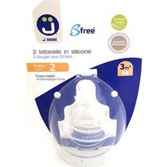 J Bimbi BFree Classic Tetina Silicona Flujo 2 1 par