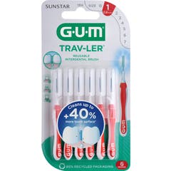 GUM® interdental brush 1314 trip 08mm 6pcs
