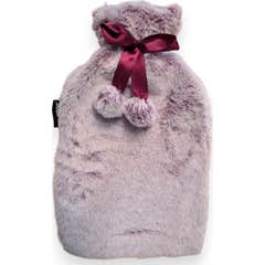 Calindoo Hot Water Bottle Bow Cover Raspberry 2 L
