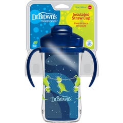 Dr. Brown'S Vaso con Pajita Aislante Azul 300 ml 1 ud
