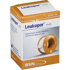 Leukopor Esparadrapo Hipoalergénico Papel 2,5cmx5m 1ud