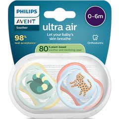 Philips Avent Ultra Air Deco Boy Gusano Leopardo 0-6M 2uds