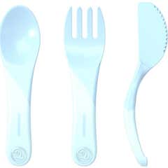 Set di posate Twistshake Learning +6 mesi blu