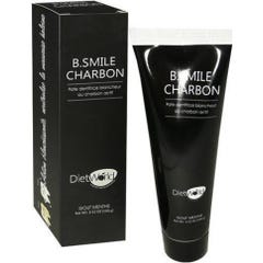 B.Smile Charbon Pâte Dentifrice Blancheur Goût Menthe 100 G