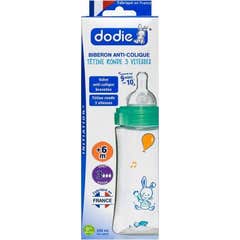 Dodie Biberón Evolution +6 M 330 ml Verde
