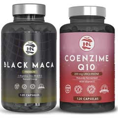 HN Pack Black Maca Premium 120 caps + Coenzima Q10 120 caps