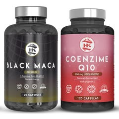 HN Pack Black Maca Premium 120 caps + Coenzima Q10 120 caps