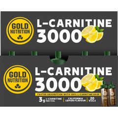 Gold Nutrition L Carnitine 3000 mg 20 Vials