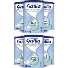 Gallia Galliagest Premium Pack Leche Infantil 1 0-6M 6x820 g