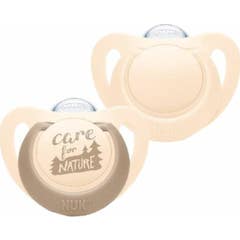 Nuk For Nature Chupete Silicona Crema 0-6M 2uds