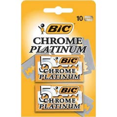 Bic Chrome Platinum Cuchilla Afeitar Clásica 10 uds