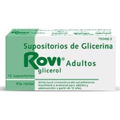 Rovi Supositorios Glicerina Adultos 2,25g 12uds