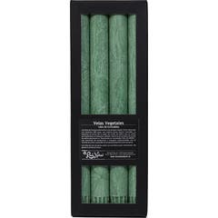 Kerzerman Zylindrische Kerzen für Kerzenständer Grün 4pcs