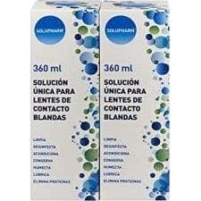 Solupharm solución única para lentes de contacto blandas 2x360 ml