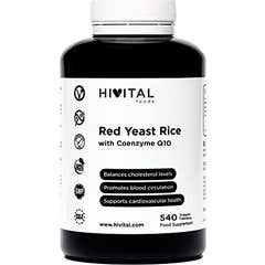 Hivital Foods Levadura de Arroz Rojo con Coenzima Q10 540comp