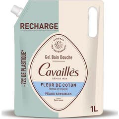 Cavaillès Gel Doccia Fiori di Cotone Ricarica 1000 ml