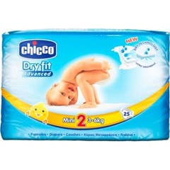 Chicco Dry Fit Advanced Diapers T2 3-6kg 25 Units